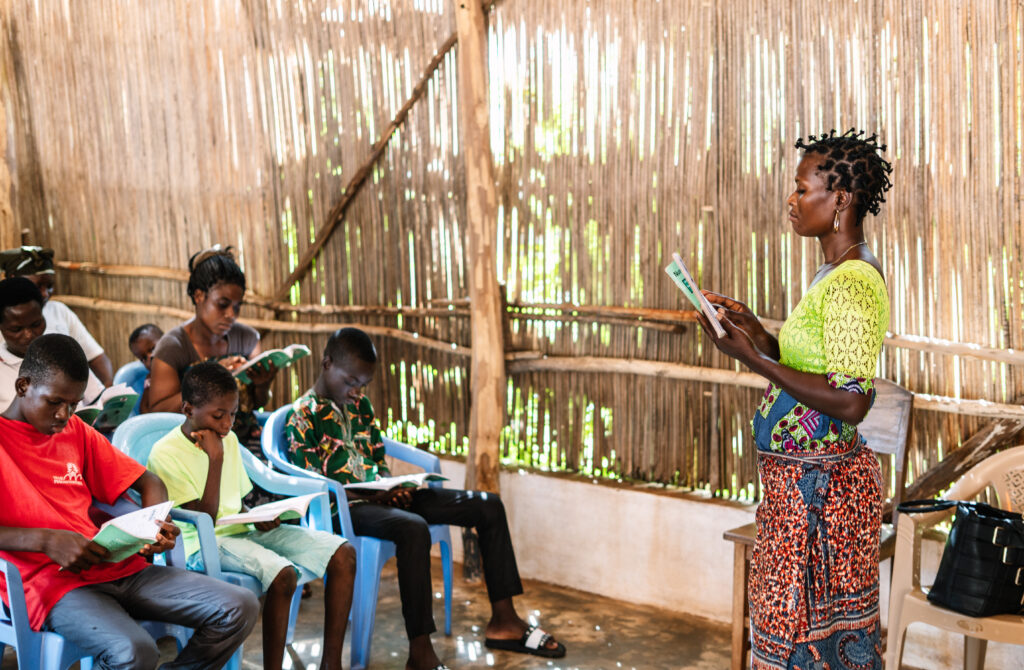 woman teaching class